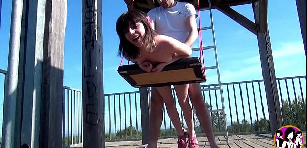  Extra Horny Teen Candy from Carcassonne fucked in a tower